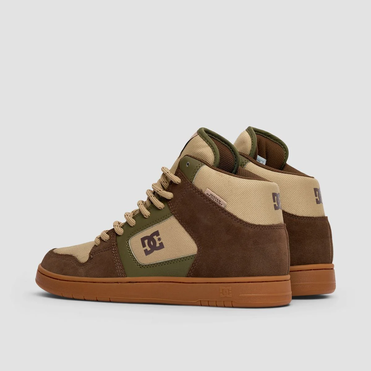 DC Manteca 4 Hi WR Shoes - Dark Chocolate/Military - Image 3