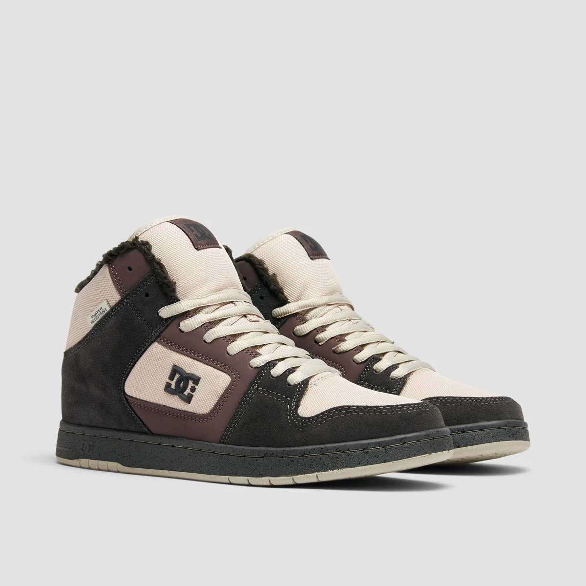 DC Manteca 4 Hi WR High Top Shoes - Dark Grey/Light Grey - Image 2