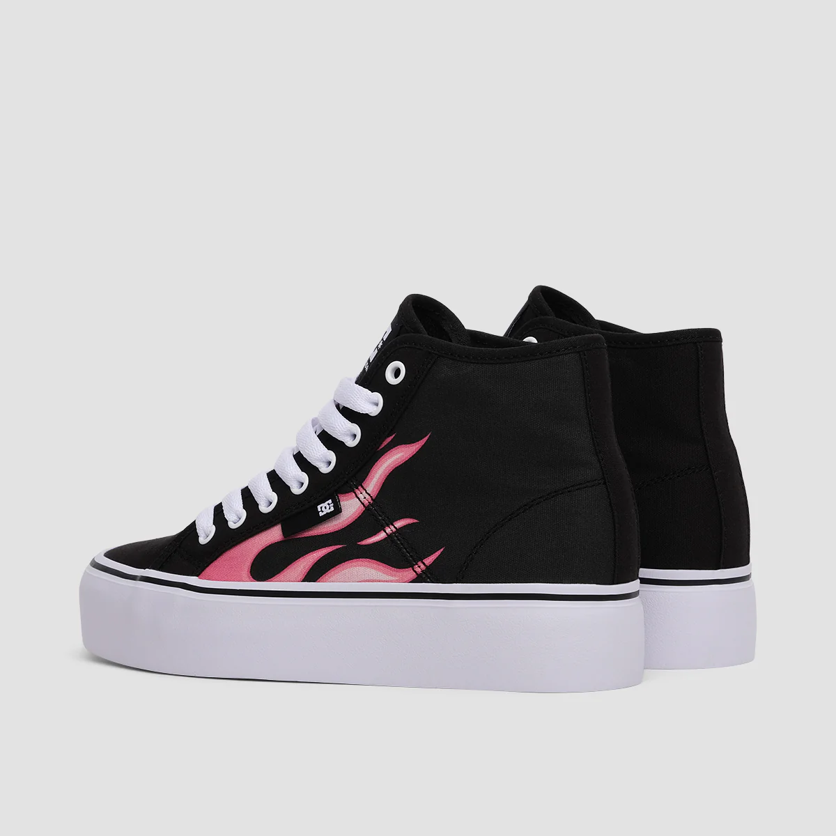DC Manual Hi Platform Shoes - Black/Flames - Womens - Image 3