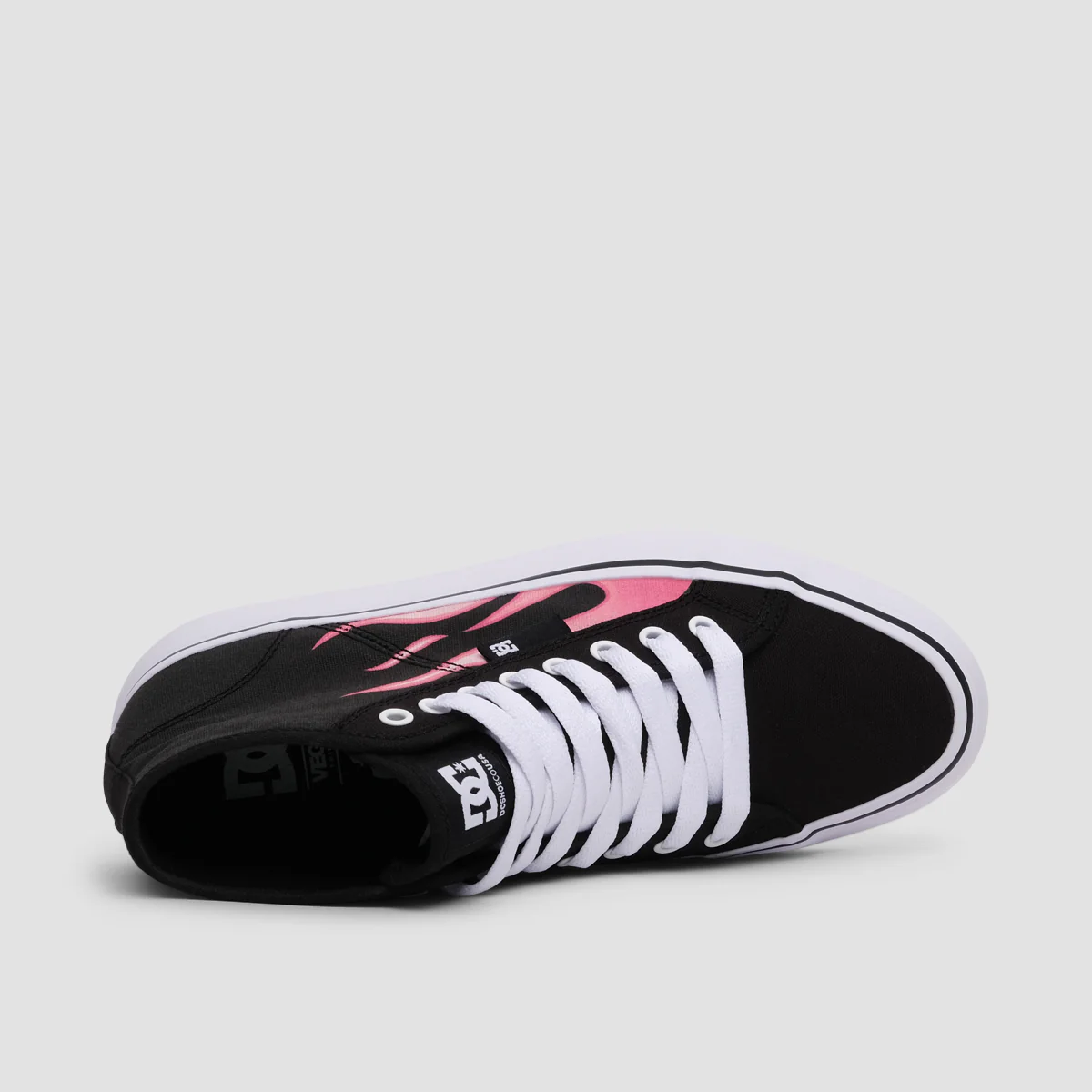 DC Manual Hi Platform Shoes - Black/Flames - Womens - Image 4