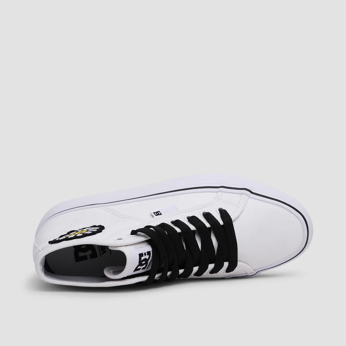 DC Manual Hi Platform Shoes - White/Black/Flower - Womens - Image 4