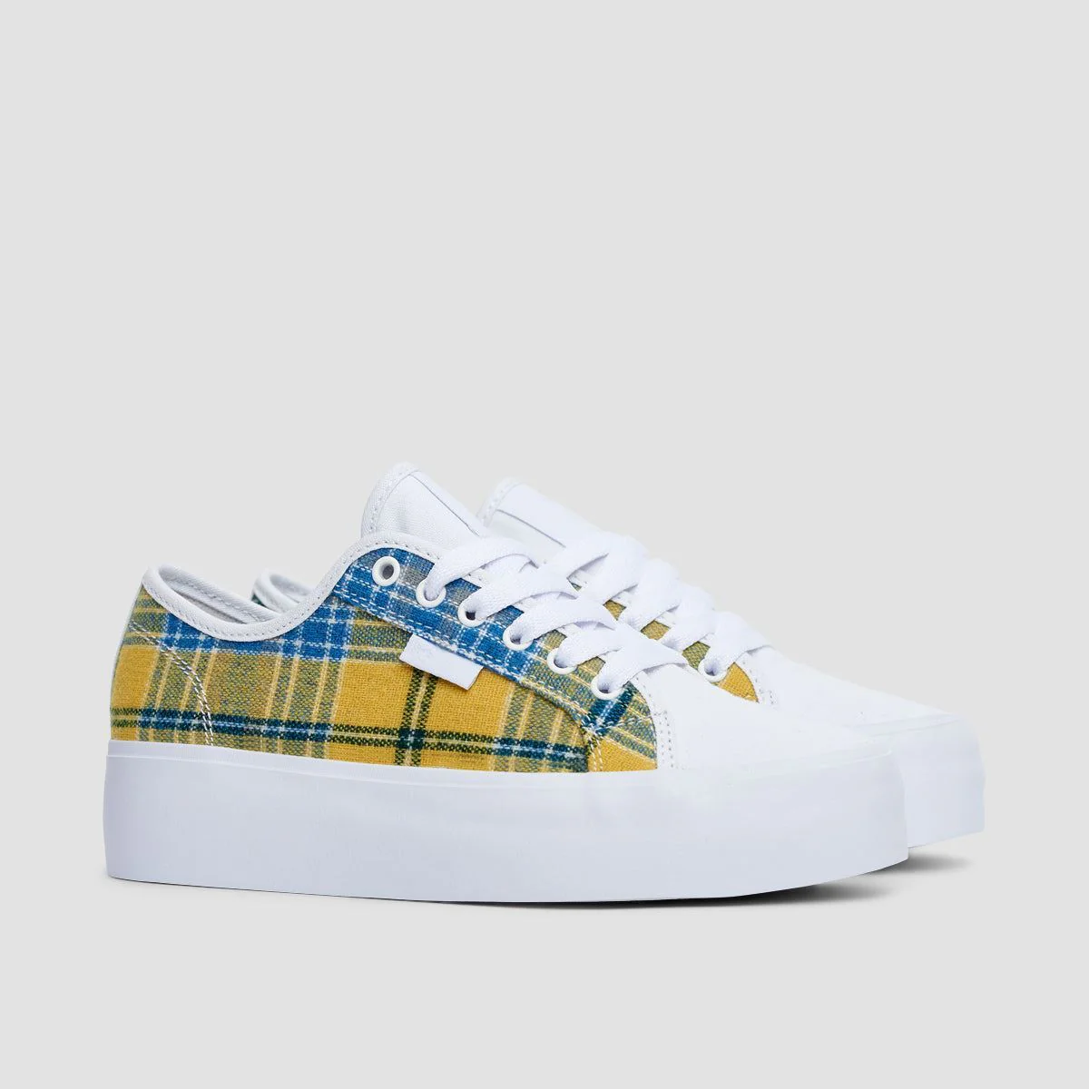 DC Manual Platform Shoes - White/Plaid - Womens - Image 2