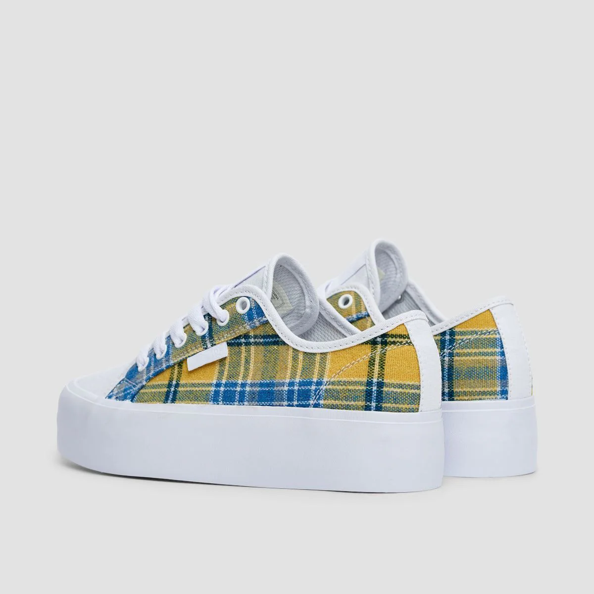 DC Manual Platform Shoes - White/Plaid - Womens - Image 3