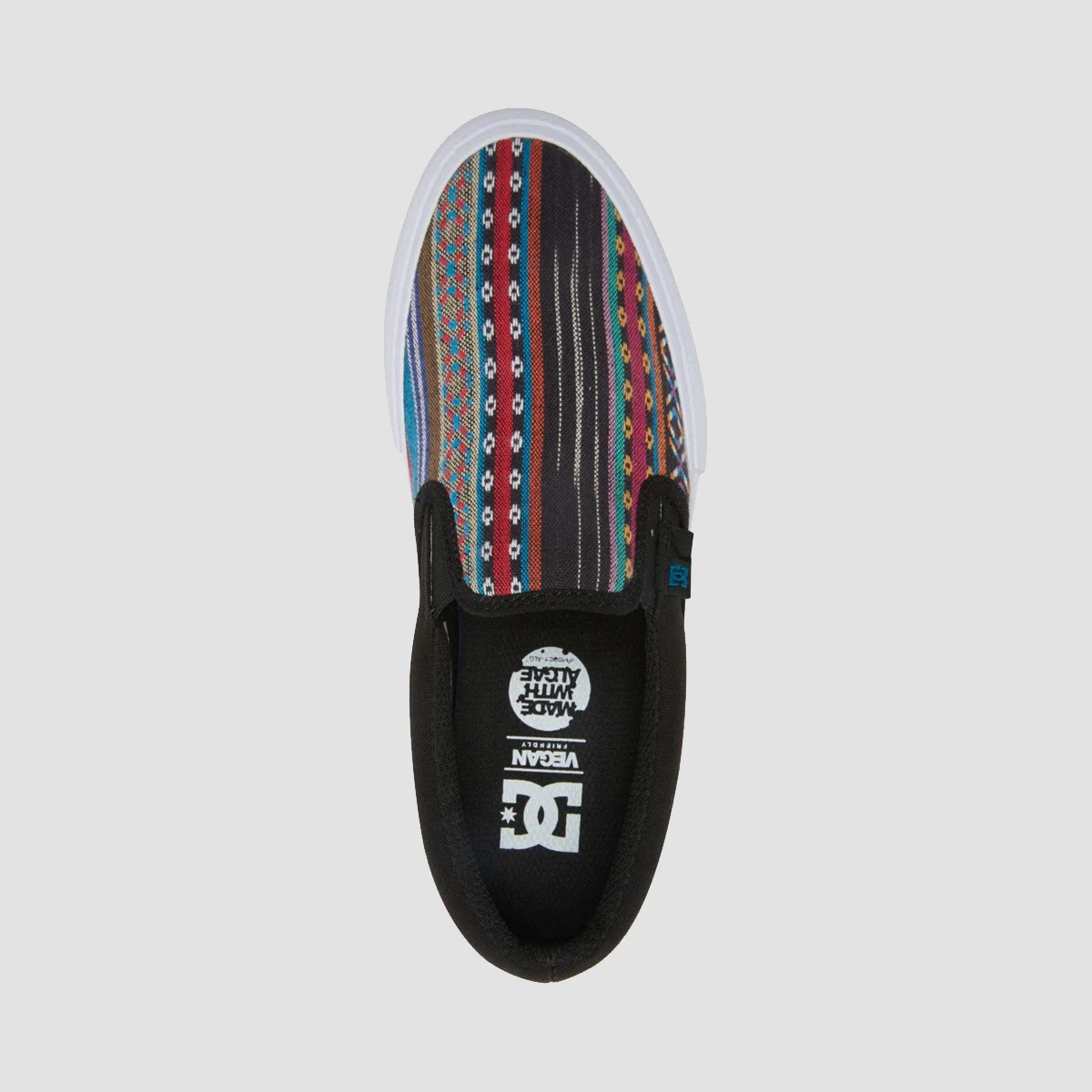 DC Manual TXSE Slip-On Shoes - Black/Stripe - Womens - Image 2