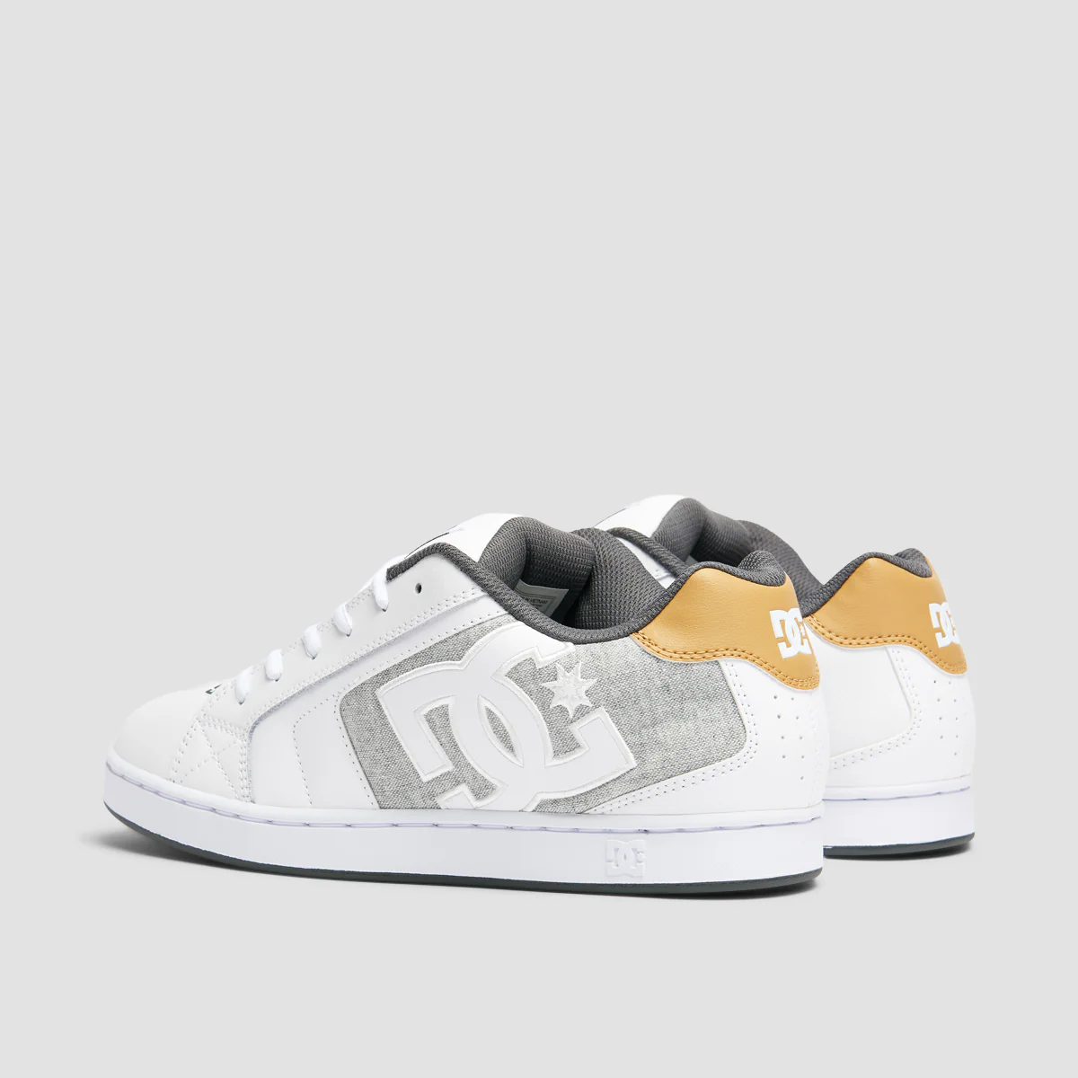 DC Net Shoes - White/White/Light Grey - Image 3