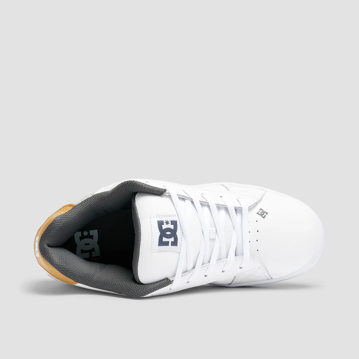 DC Net Shoes - White/White/Light Grey - Image 4