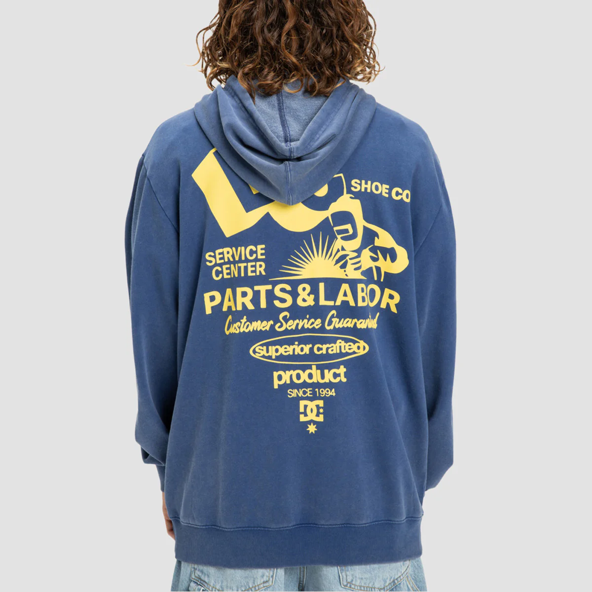 DC Parts Dep Zip Hoodie Estate Blue - Image 2