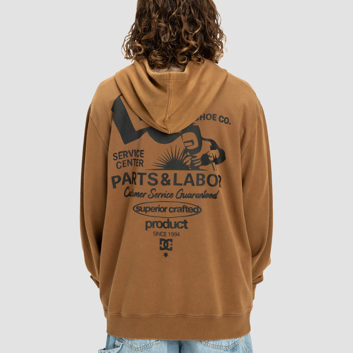 DC Parts Dep Zip Hoodie Toffee - Image 2