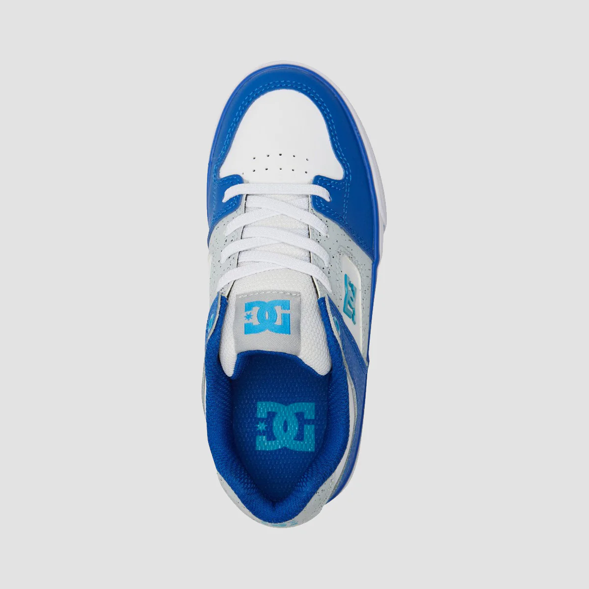 DC Pure Elastic Shoes - White/Grey/Blue - Kids - Image 2