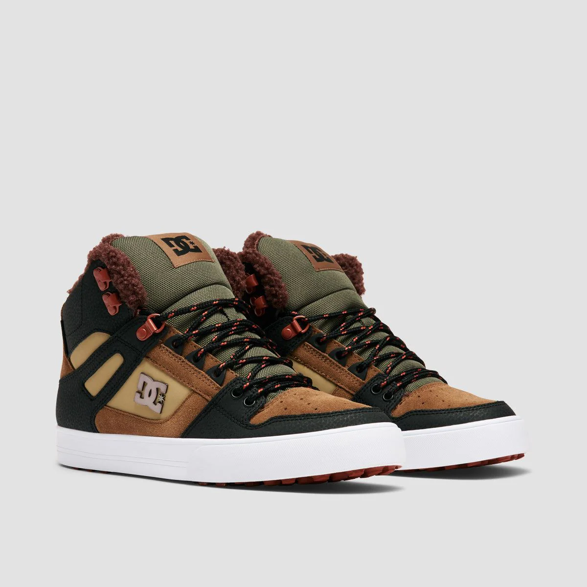 DC Pure HT WC WNT High Top Shoes - Brown/Brown/Green - Image 2