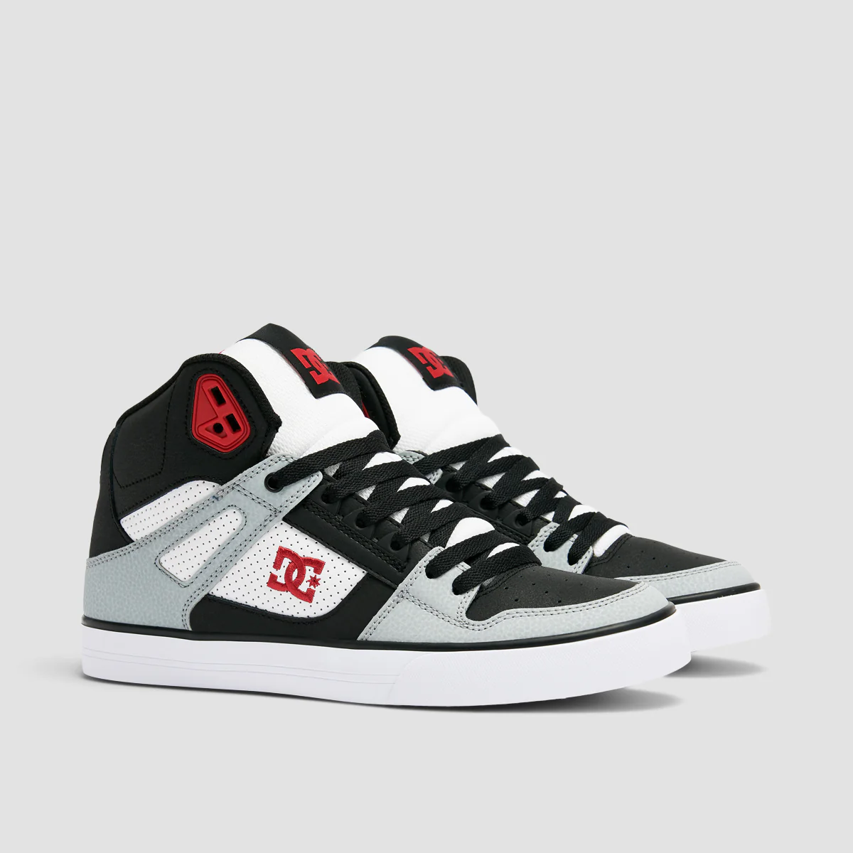 DC Pure WC High Top Shoes - Black/Grey/Red - Image 2