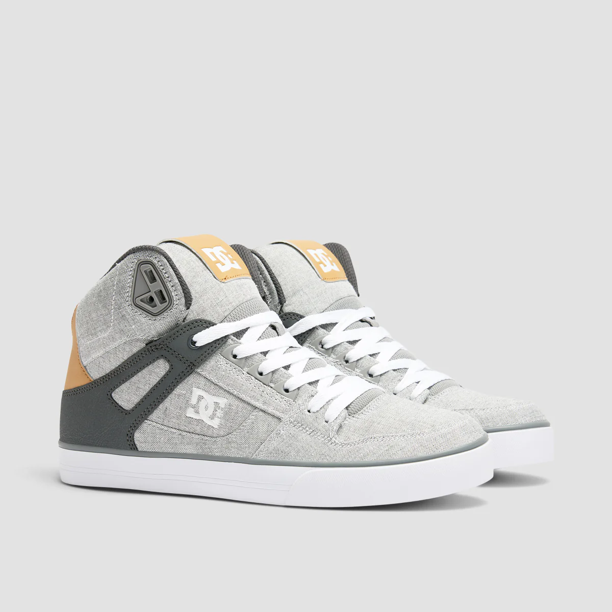 DC Pure WC High Top Shoes - Grey/Grey/White - Image 2