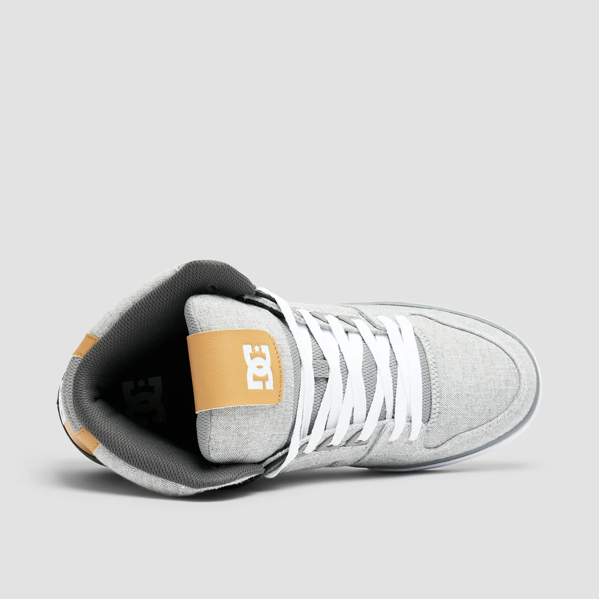 DC Pure WC High Top Shoes - Grey/Grey/White - Image 4