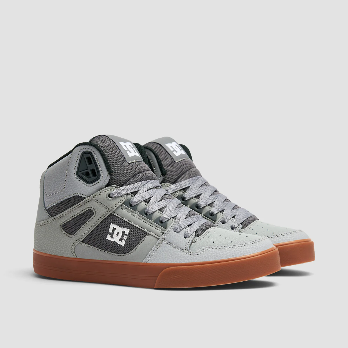 DC Pure WC High Top Shoes - Grey/White/Grey - Image 2