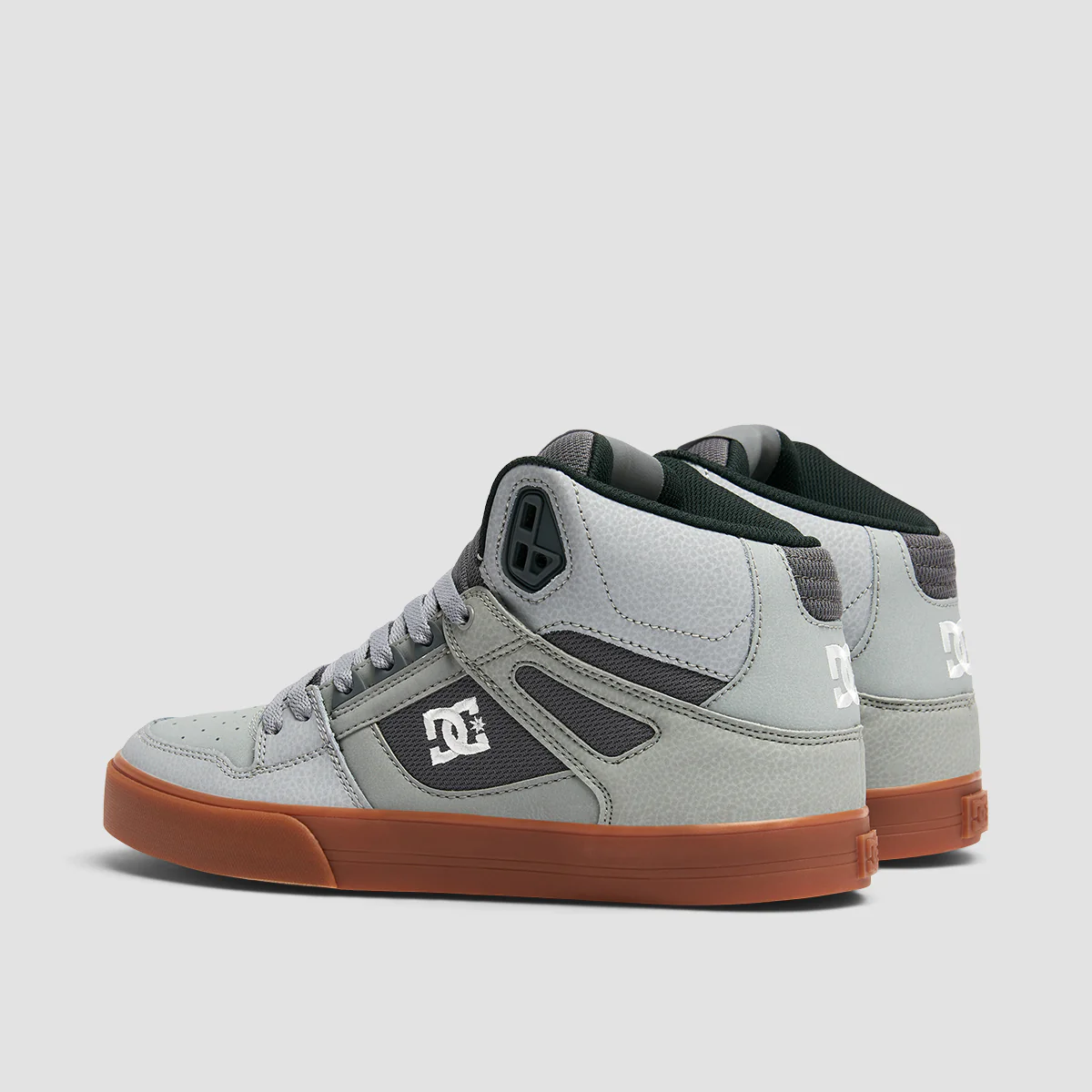 DC Pure WC High Top Shoes - Grey/White/Grey - Image 3