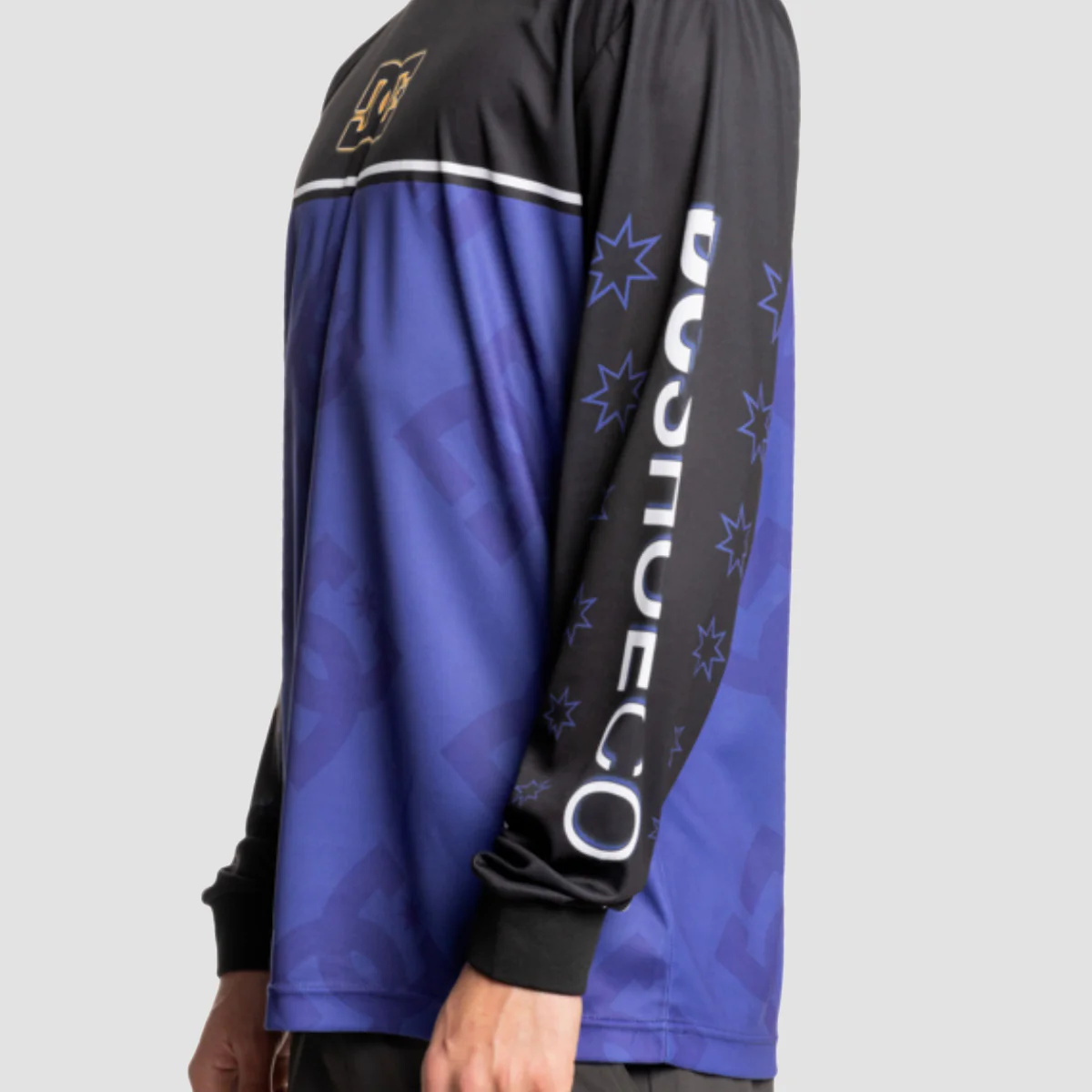 DC Rock It Longsleeve Moto T-Shirt Royal Blue - Image 3