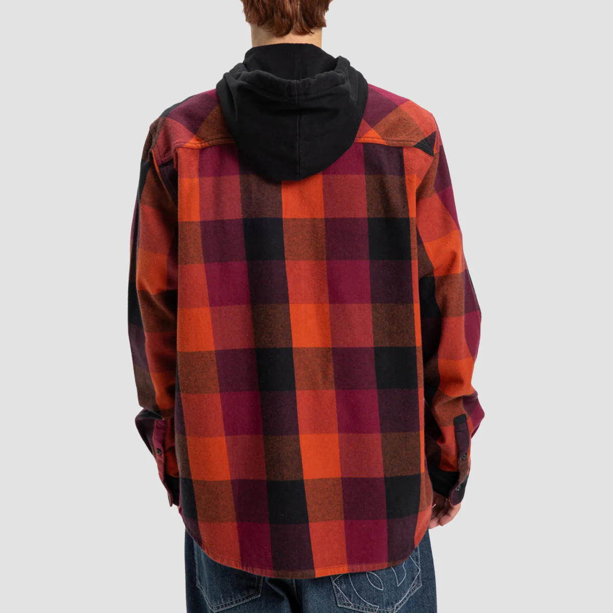 DC Ruckus Hooded Longsleeve Shirt Picante - Image 2