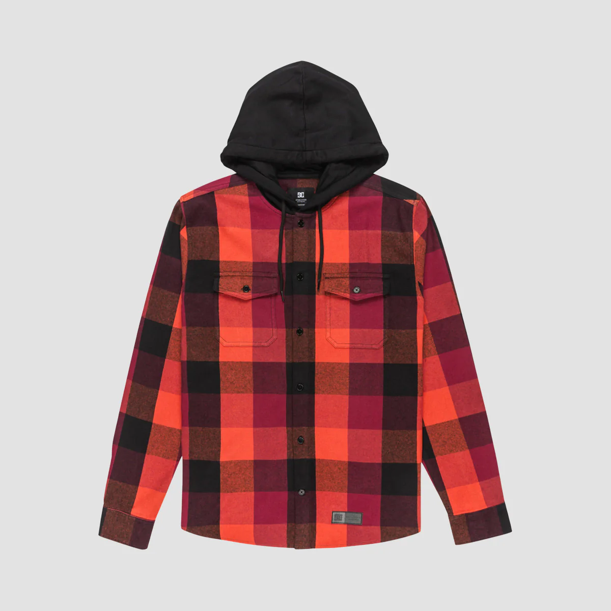 DC Ruckus Hooded Longsleeve Shirt Picante - Image 3