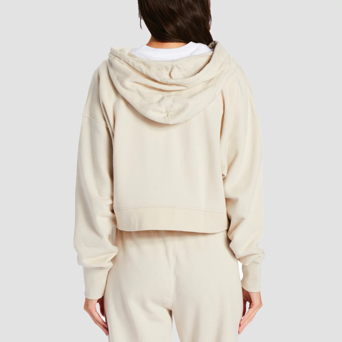 DC Stardust Cropped Zip Hoodie Silver Birch - Womens - Image 4