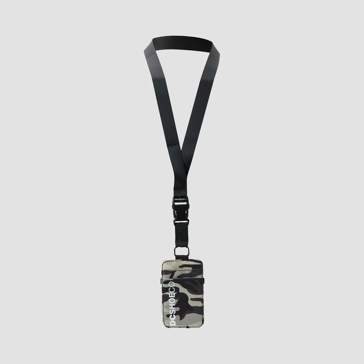 DC Transit Cardholder Lanyard Stone Camo