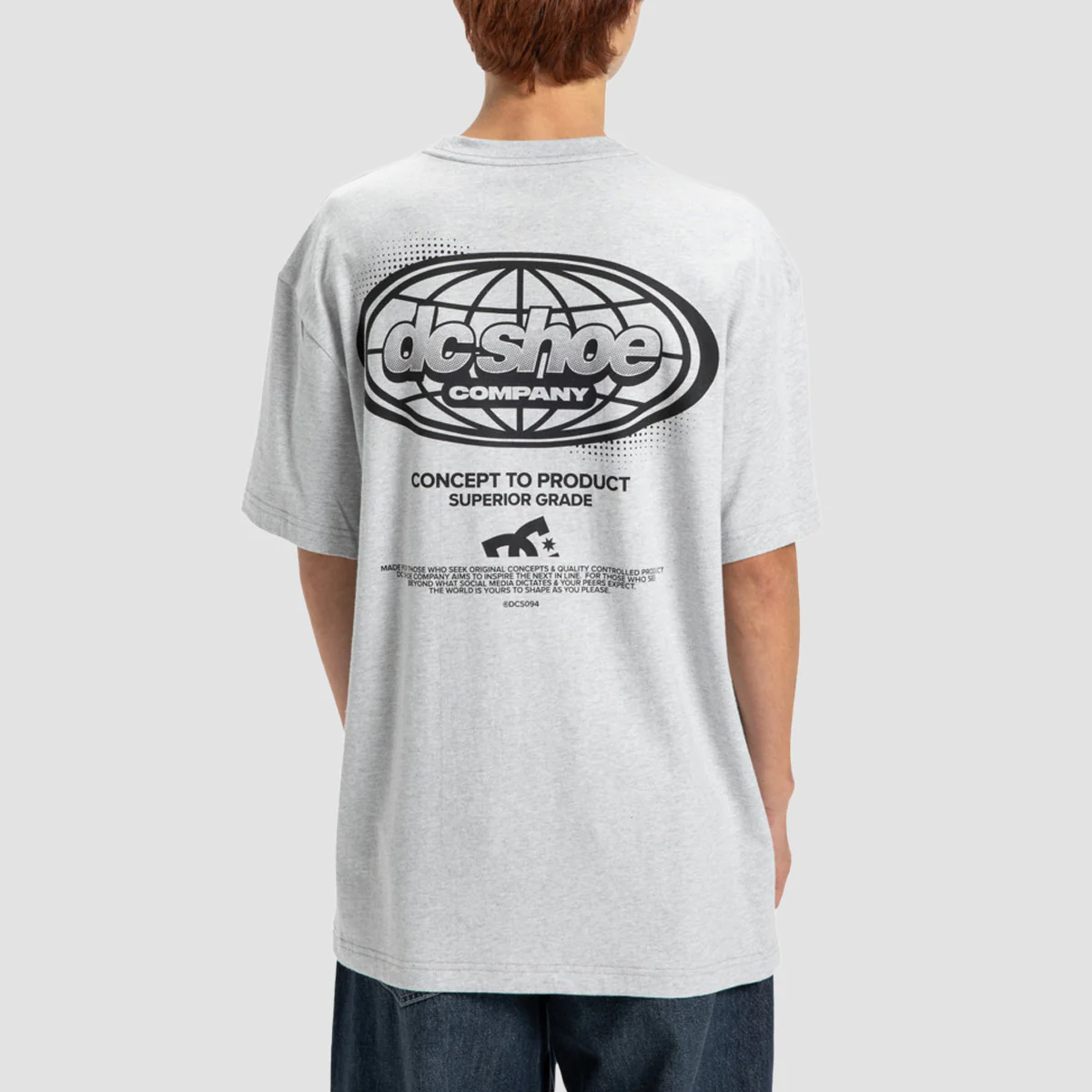 DC Trotter T-Shirt Light Heather Grey - Image 2