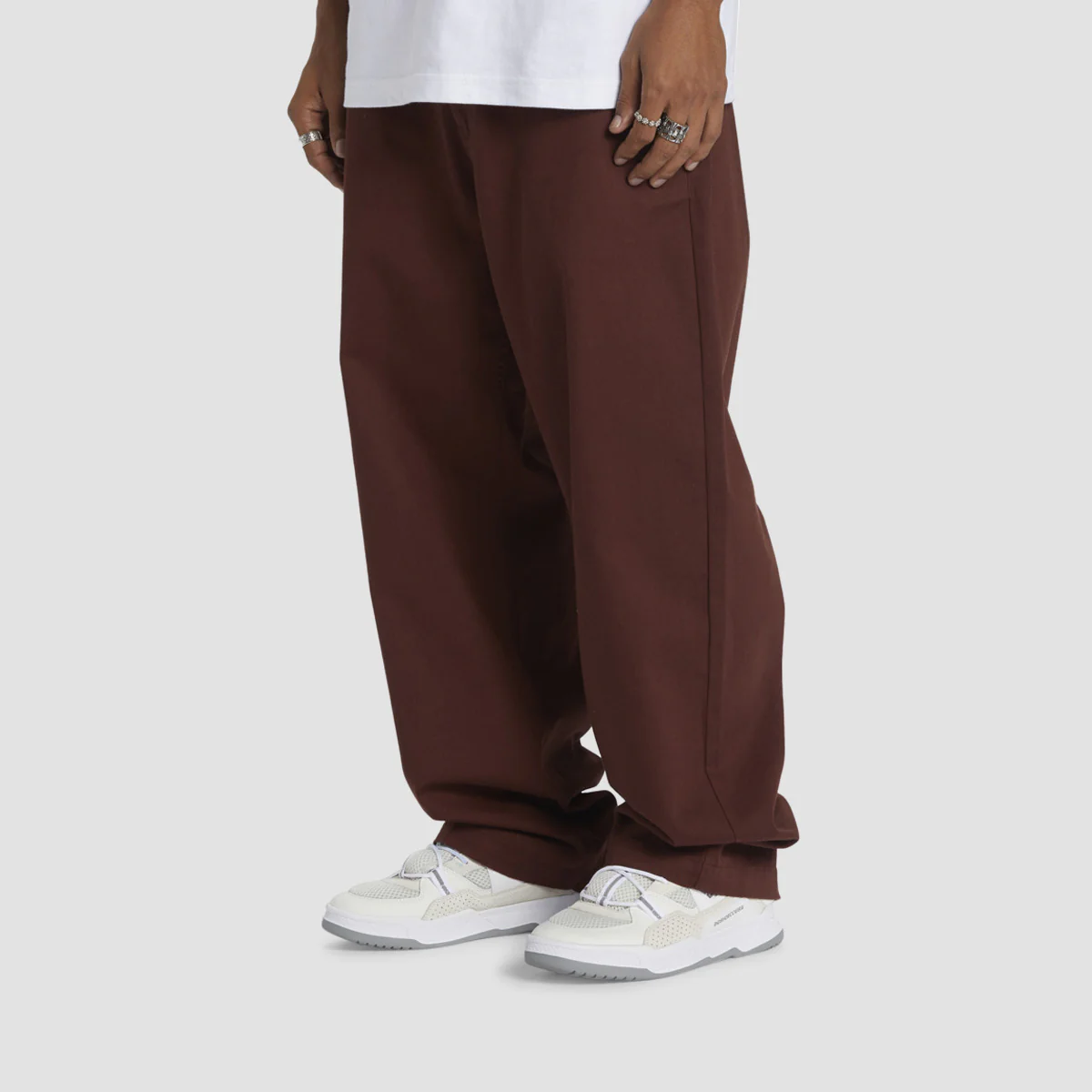 DC Worker Baggy Chino Pants Chocolate - Image 2