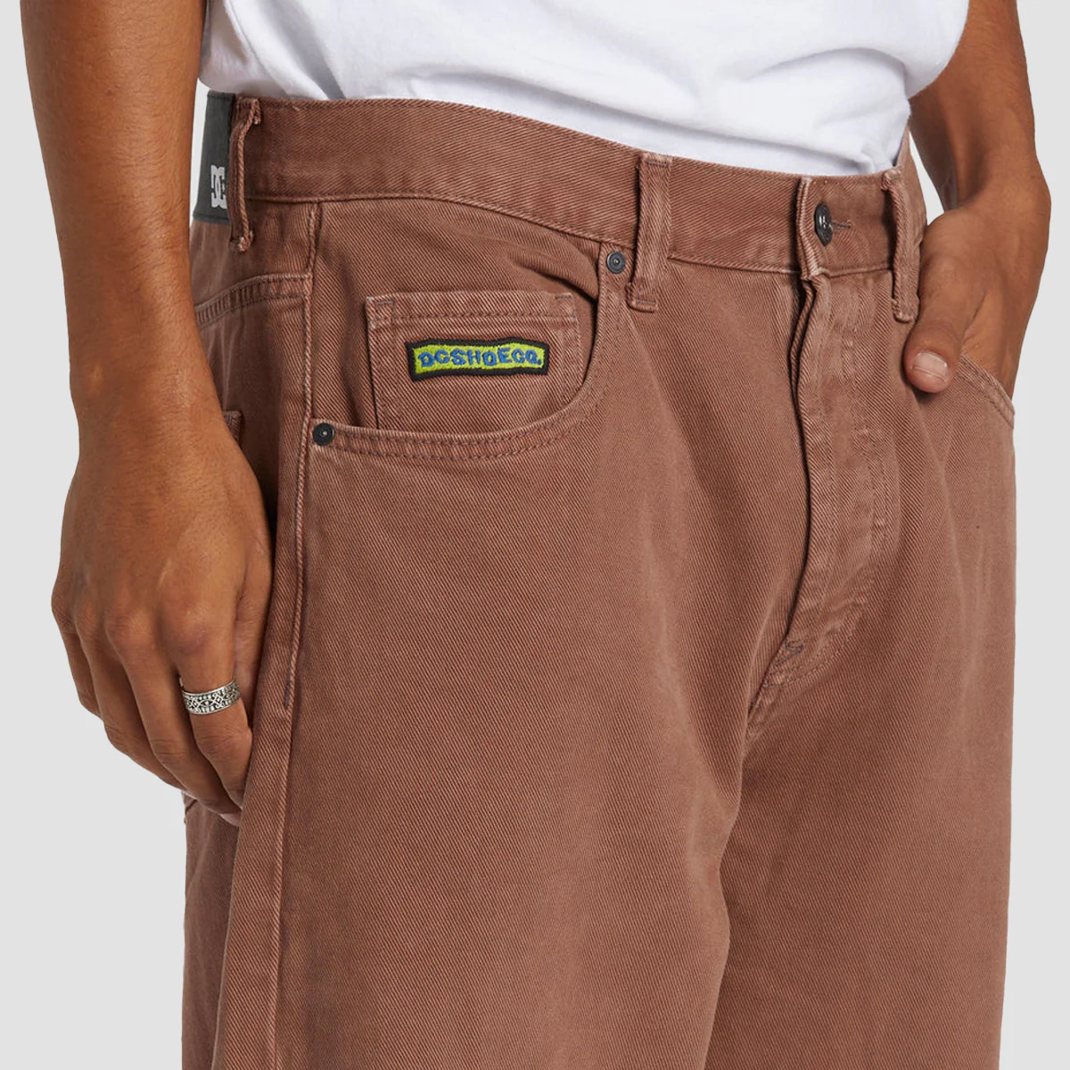 DC Worker Baggy Fit Jeans Plum Overdye - Image 4