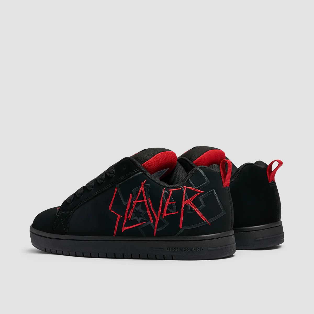 DC X Slayer Court Graff Shoes - Black/Black/Red - Image 3