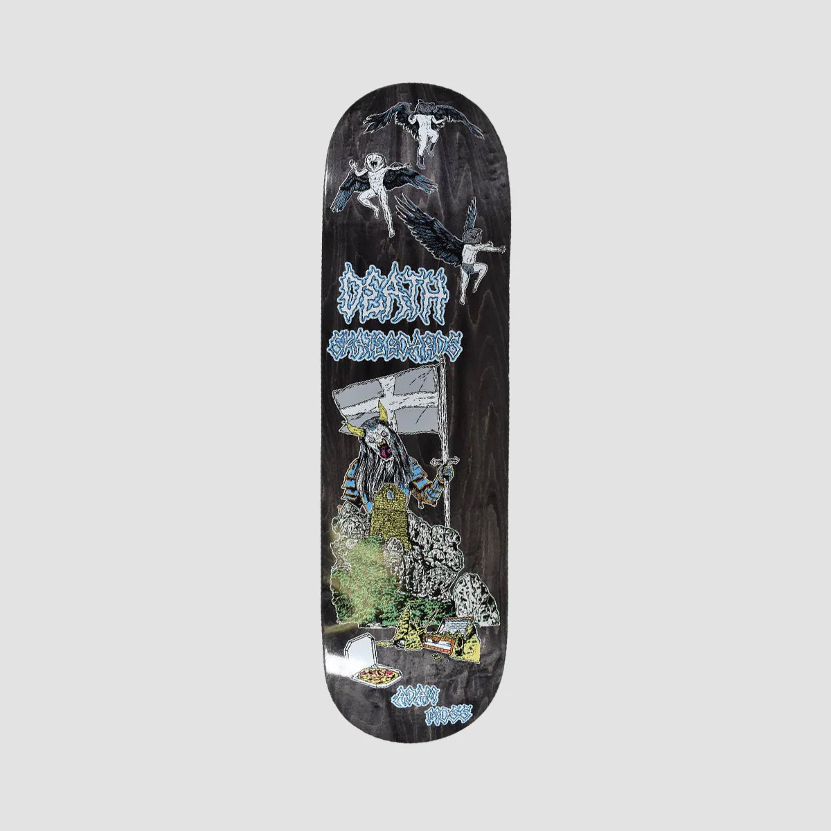 Death Adam Moss Roche Rock Skateboard Deck Grey Stain - 8.5"