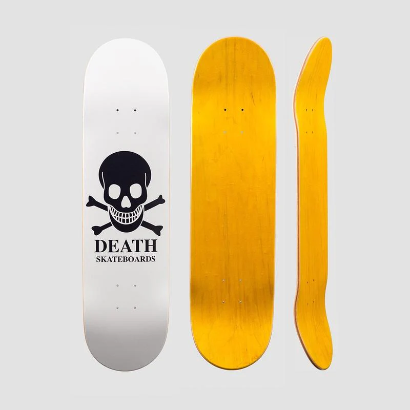 Death OG Skull Skateboard Deck White - 9" - Image 2