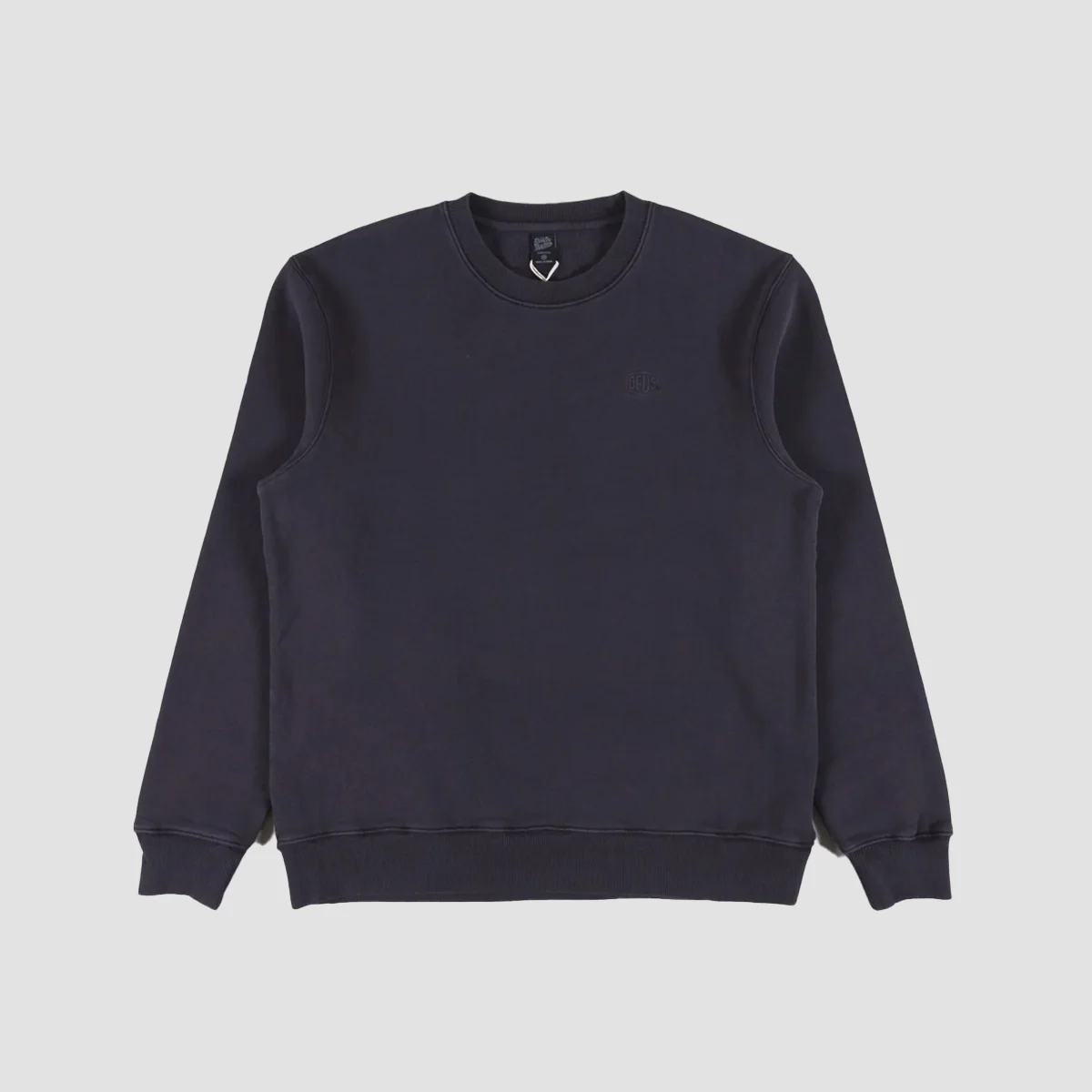 Deus Shield Garment Dyed Crew Sweatshirt Black