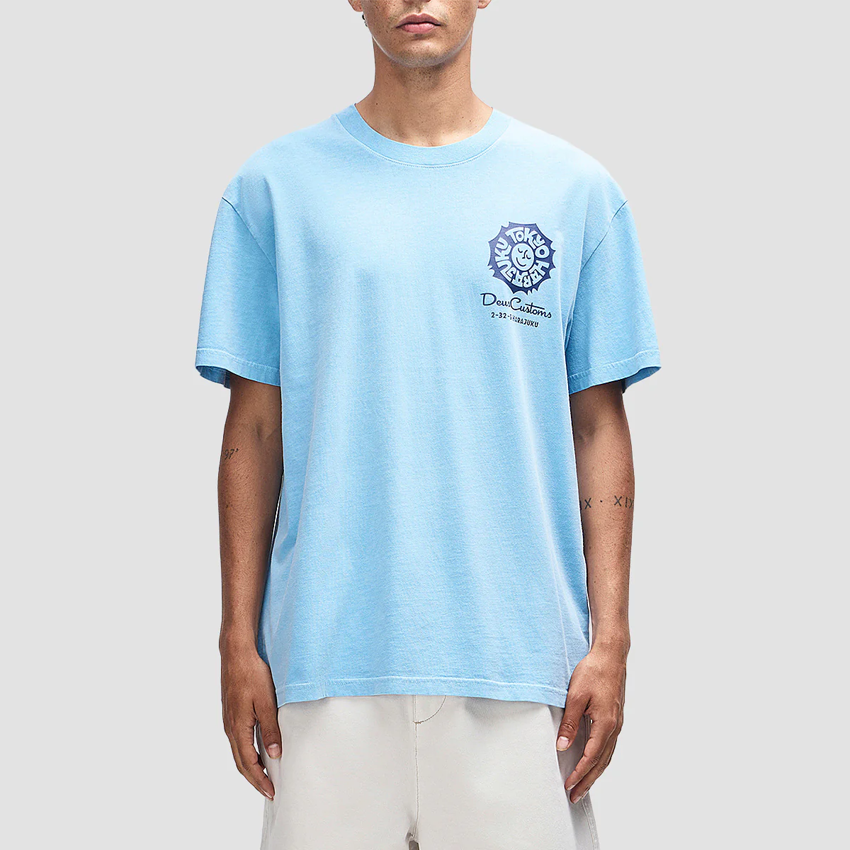 Deus Tokyo Address T-Shirt Bonnie Blue - Image 2