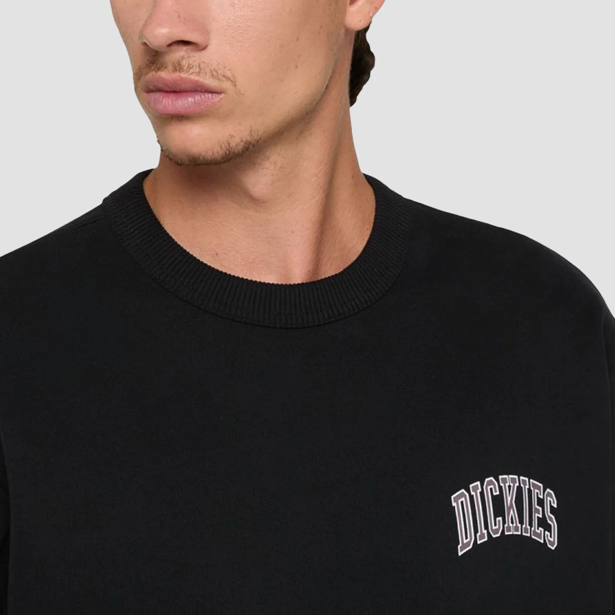 Dickies Aitkin Chest Sweatshirt Black/Plum Perfect - Image 2