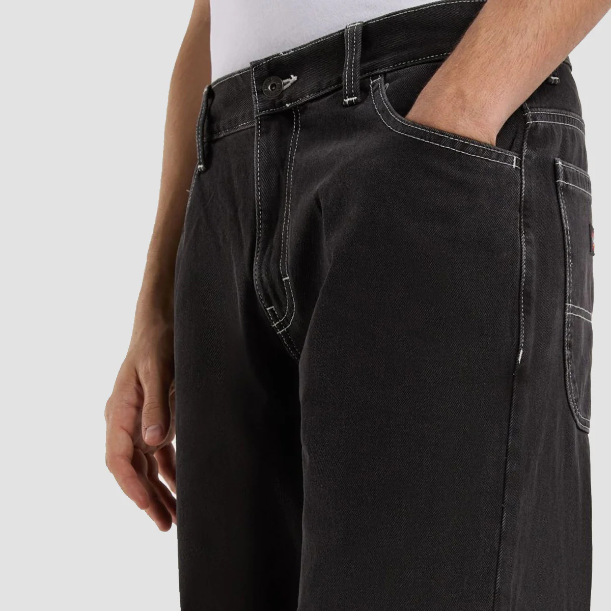 Dickies Double Knee Relaxed Fit Jeans Black Denim - Image 3