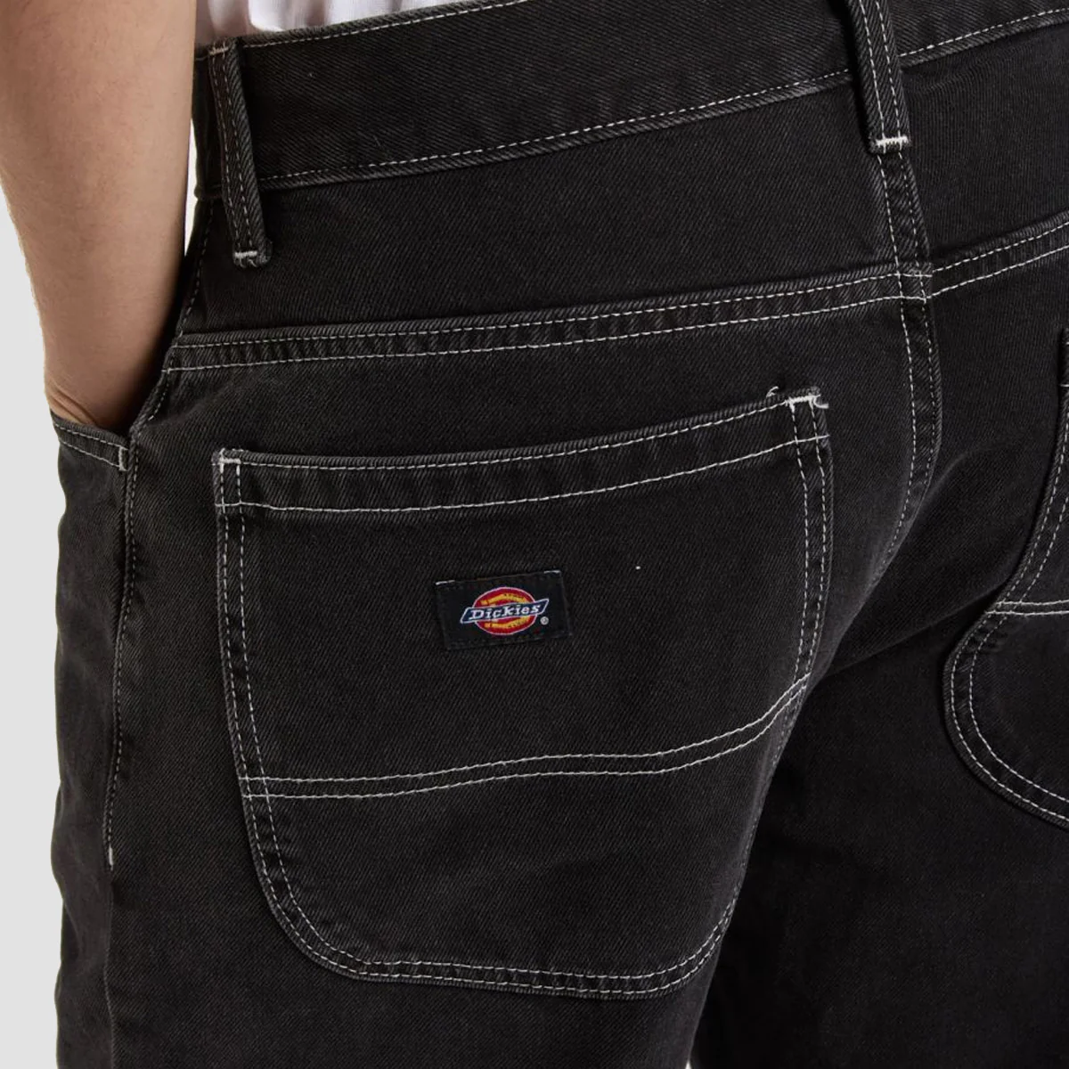Dickies Double Knee Relaxed Fit Jeans Black Denim - Image 4