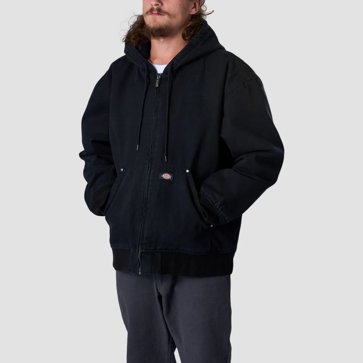 Dickies Hilham Hooded Canvas Jacket Black - Image 2