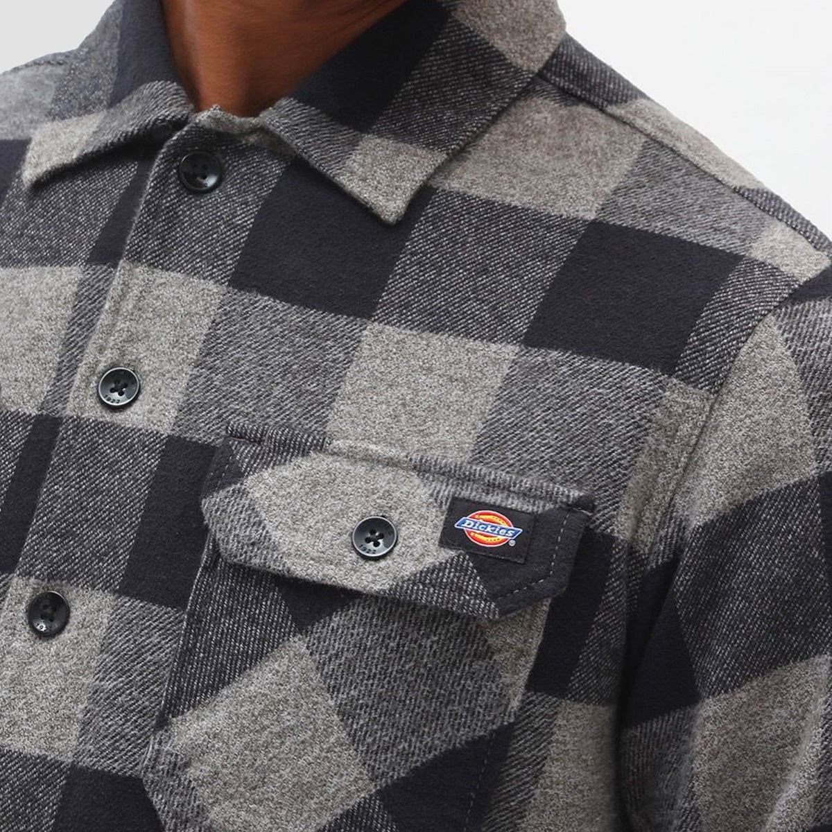 Dickies New Sacramento Longsleeve Shirt Grey Melange - Image 3