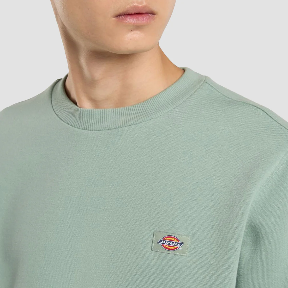Dickies Oakport Crew Sweatshirt Iceberg Green - Image 2