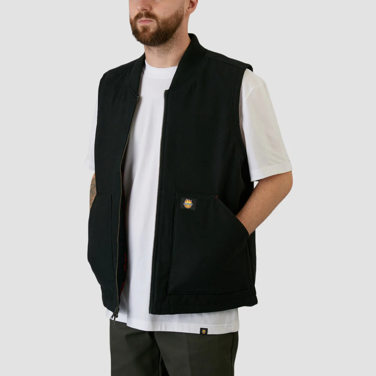 Dickies X Spitfire Vest Jacket Black - Image 2