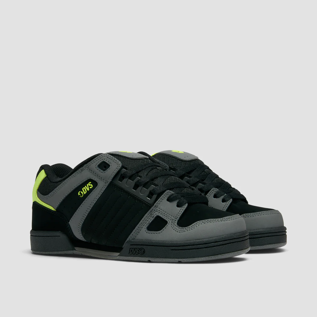 DVS Celsius Shoes - Black/Charcoal/Lime Nubuck - Image 2
