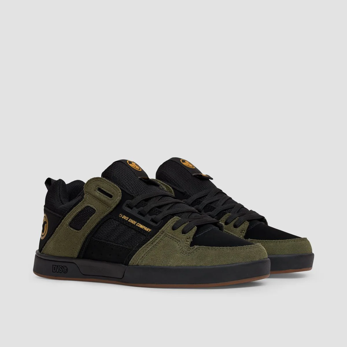 DVS Comanche 2.0+ Shoes - Black/Olive/Gold Nubuck - Image 2
