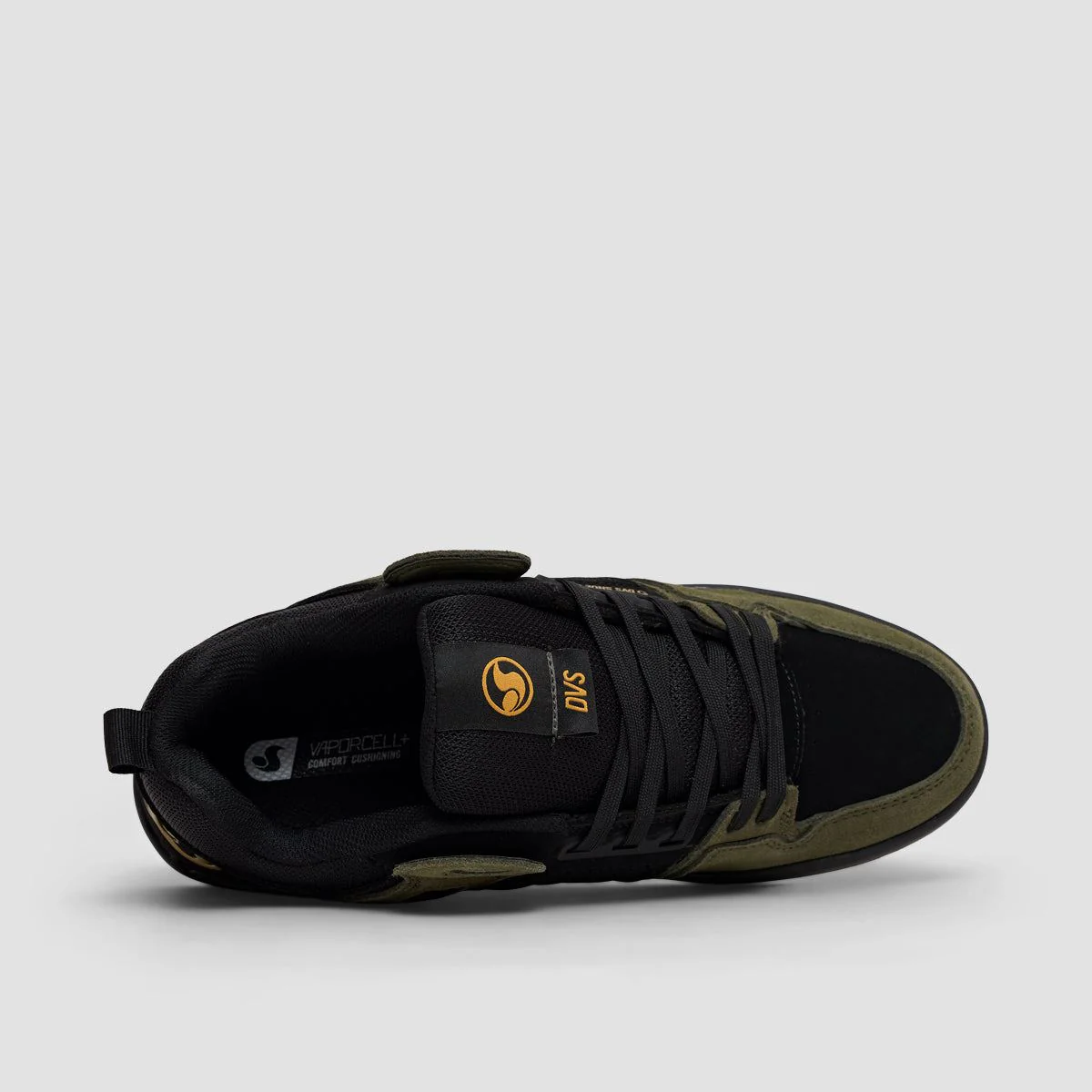 DVS Comanche 2.0+ Shoes - Black/Olive/Gold Nubuck - Image 4