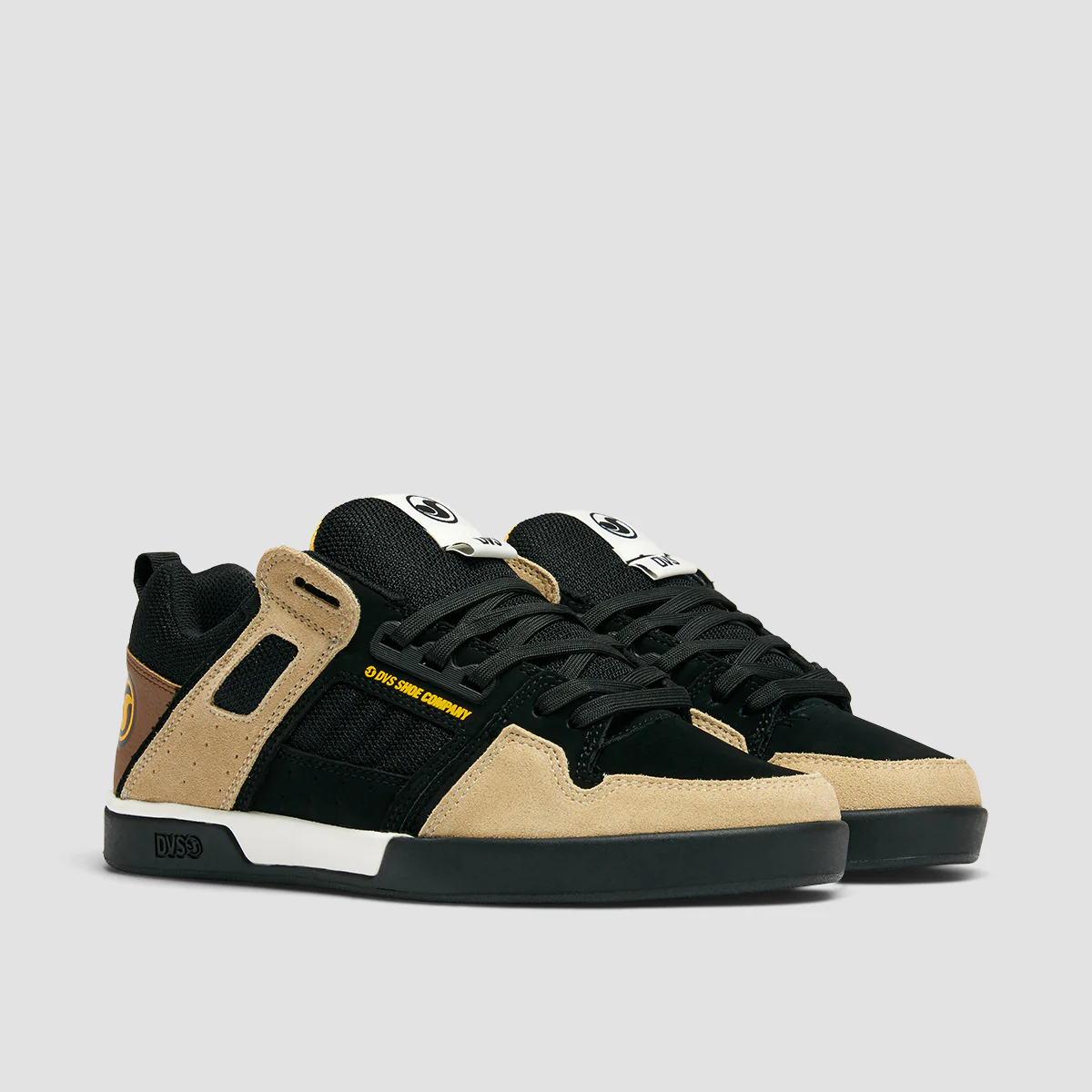 DVS Comanche 2.0+ Shoes - Black/Tan/Yellow Suede - Image 2