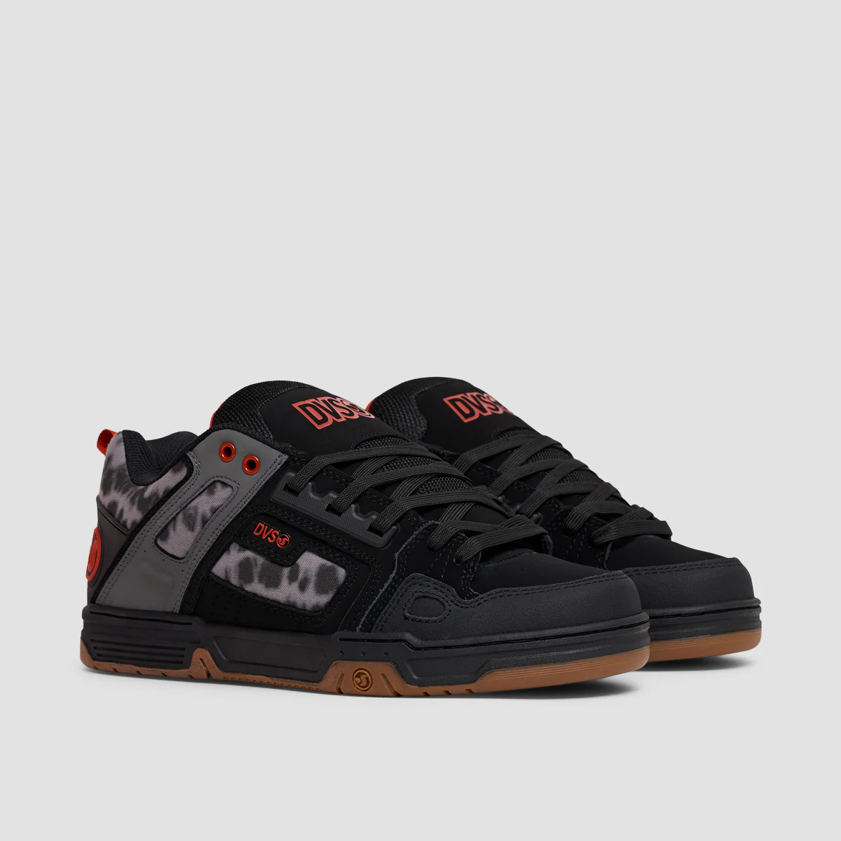 DVS Comanche Shoes - Black/Charcoal/Print Nubuck - Image 2