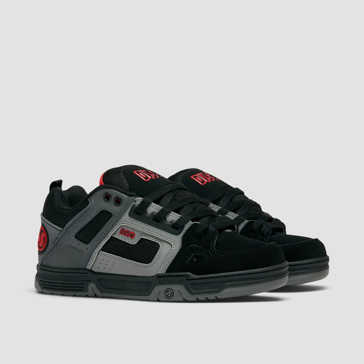 DVS Comanche Shoes - Black/Charcoal/Red Nubuck - Image 2