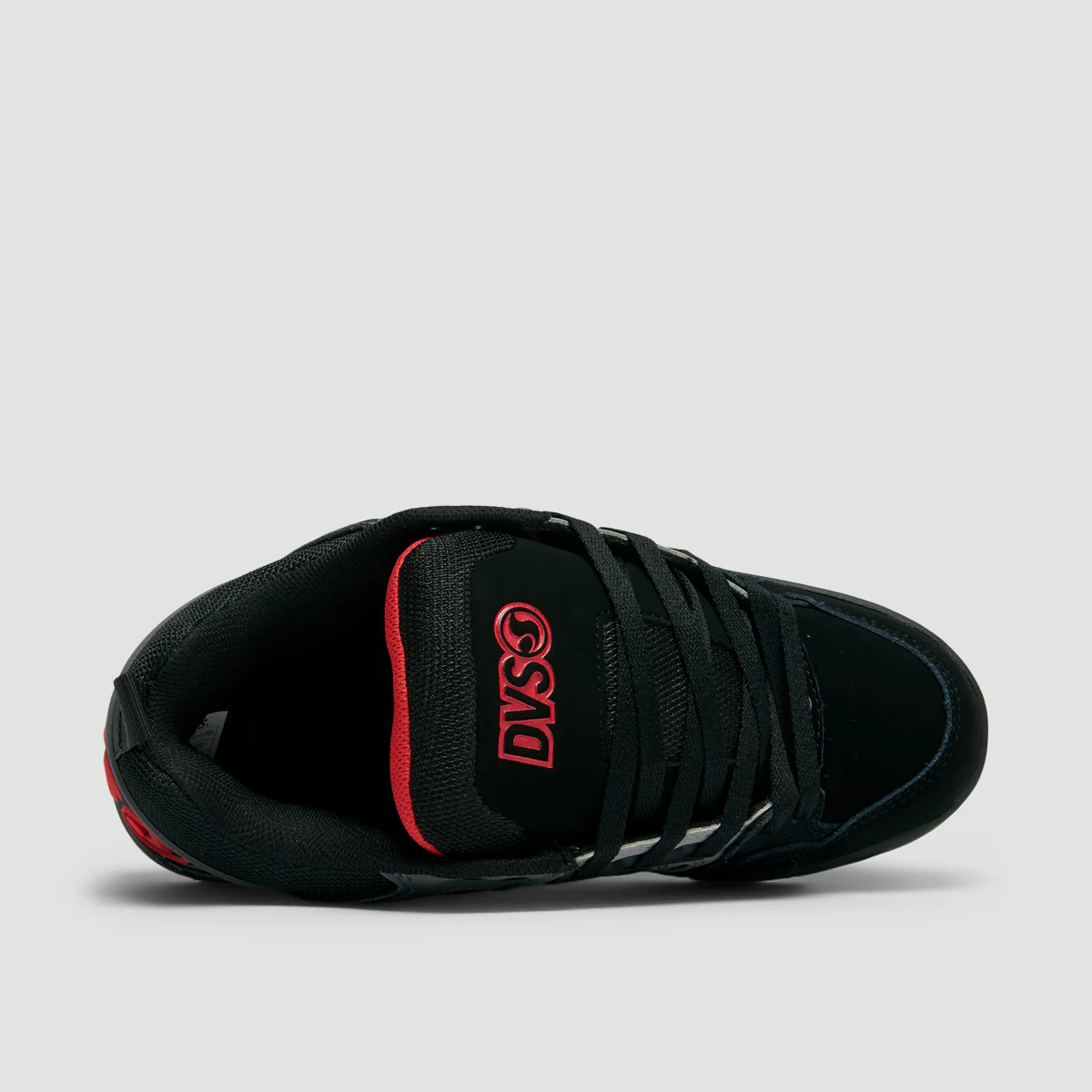 DVS Comanche Shoes - Black/Charcoal/Red Nubuck - Image 4