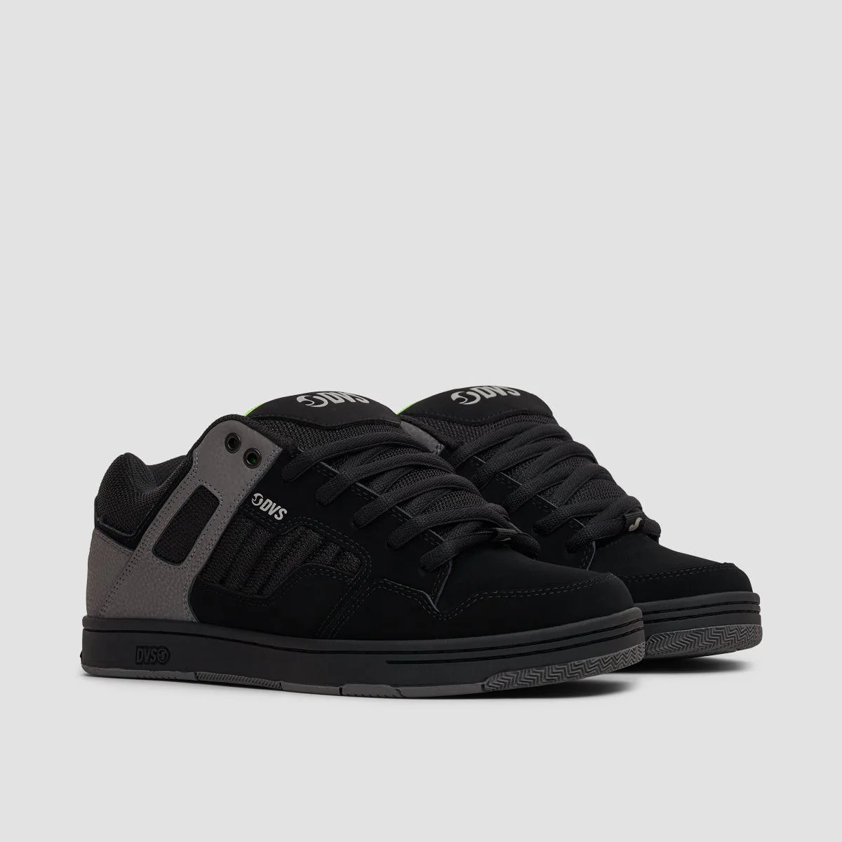 DVS Enduro 125 Shoes - Black/Charcoal/Lime Nubuck - Image 2