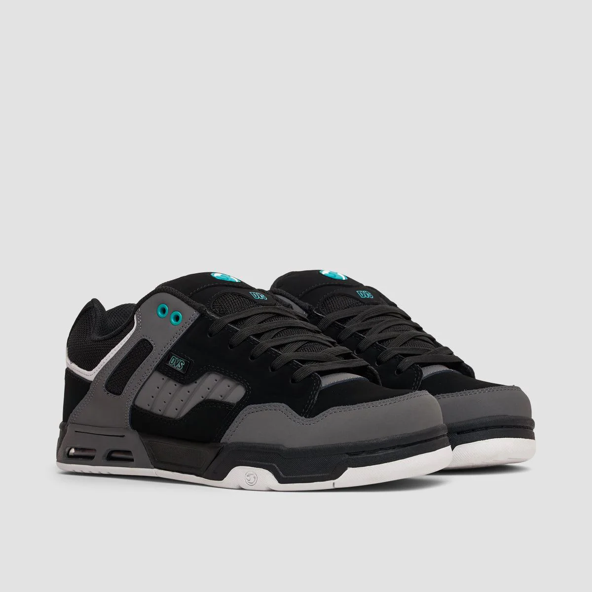 DVS Enduro Heir Shoes - Black/Charcoal/Turquoise Nubuck - Image 2