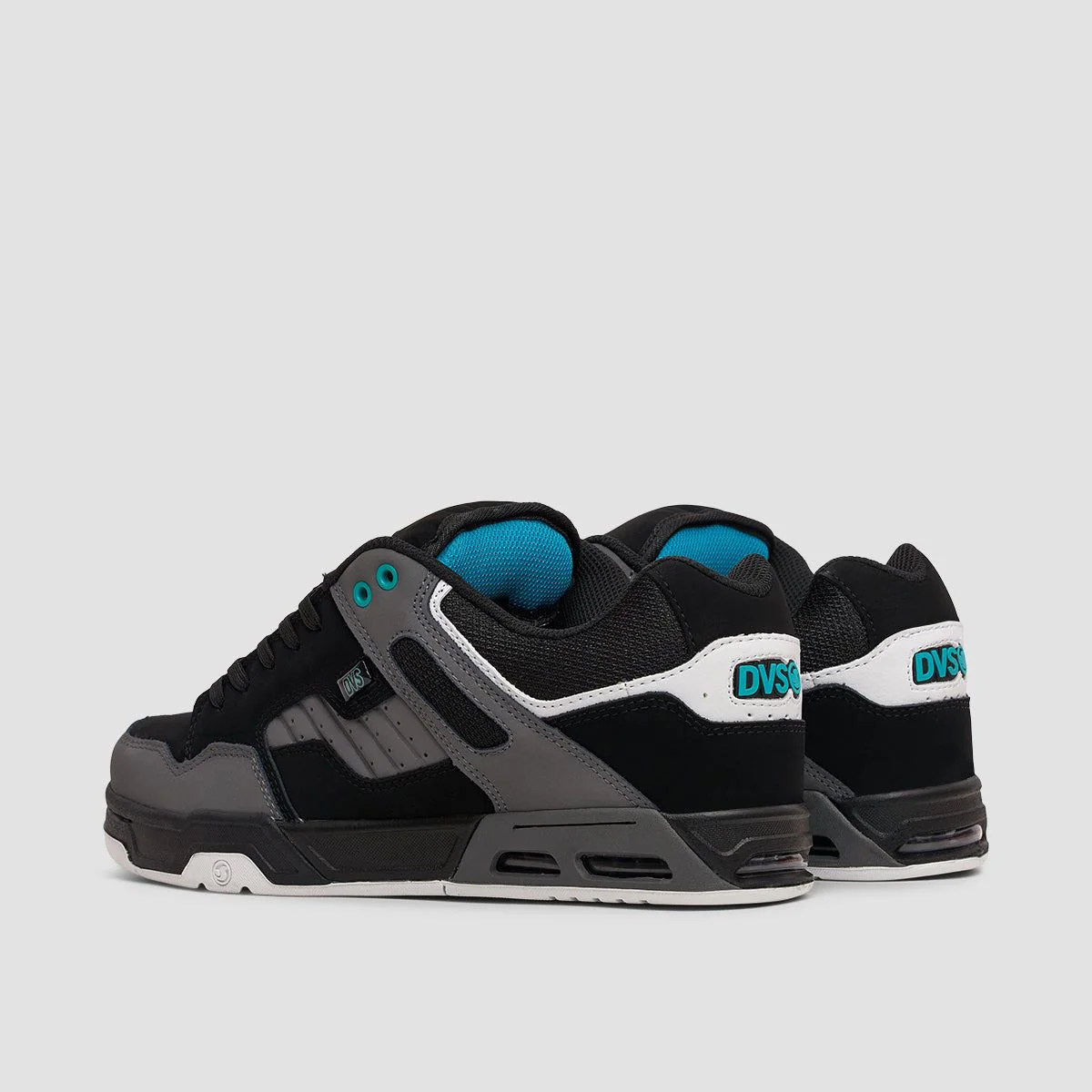 DVS Enduro Heir Shoes - Black/Charcoal/Turquoise Nubuck - Image 3
