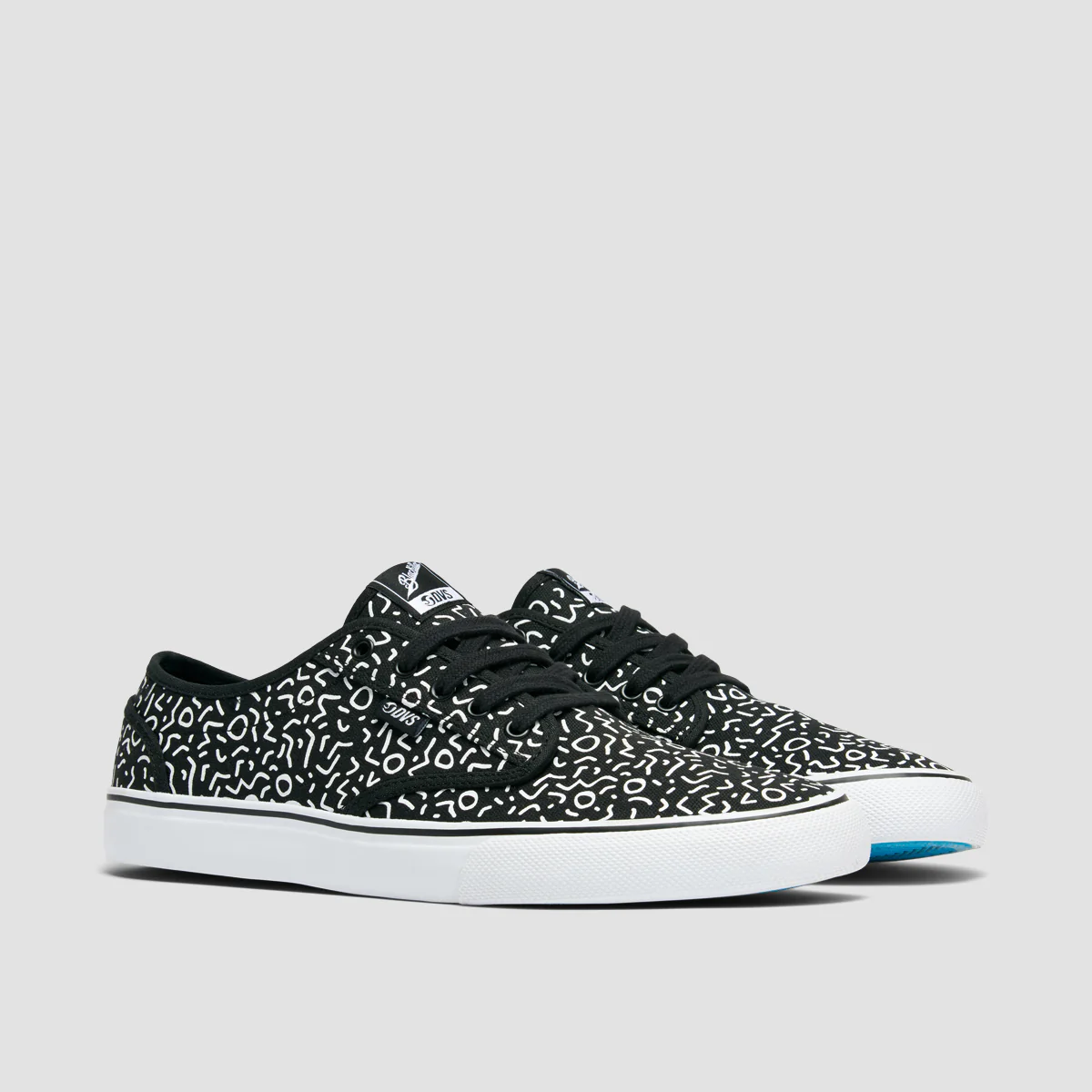 DVS Rico CT Shoes - Black/White/Print Canvas - Image 2